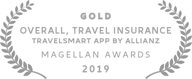 Allianz - 2019 Magellan Gold Award Best Overall, Travel Insurance for TravelSmart App